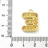 Brass Micro Pave Clear Cubic Zirconia Pendants KK-I476-02G-E-3