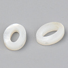Natural White Shell Mother of Pearl Shell Charms SSHEL-R048-004-M-3