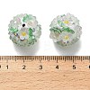 Polymer Clay Rhinestone Beads with Resin RESI-Z045-06-3