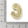 Rack Plating Brass Micro Pave Clear Cubic Zirconia Pendants KK-R163-05C-G-2