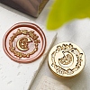 Golden Tone Wax Seal Brass Stamp Head DIY-B079-01G-C-1