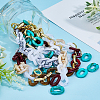 120Pcs 6 Colors Two Tone Acrylic Linking Rings OACR-FH0001-036-4