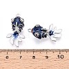 Brass Enamel Pendants KK-T071-27P-03-3