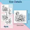 4Pcs 4 Styles PVC Stamp DIY-WH0487-0070-6