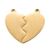 304 Stainless Steel Split Pendants LS-STAS-G251-07B-G-1