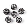 Printed Schima Wood Beads WOOD-N017-01B-1