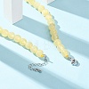 8MM Grade A Natural Golden Silk Jade Round Beaded Necklaces GG-CBAA808-03P-B-2
