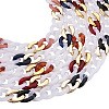 Transparent Acrylic Handmade Curb Chain AJEW-TA0001-10-11