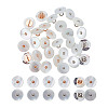 30Pcs 2 Colors 1-Hole Alloy Shell Shank Buttons BUTT-NB0002-09B-1