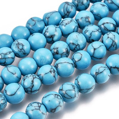 Synthetic Turquoise Beads Strands Z0NDC016-1-1