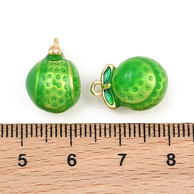Brass Enamel Pendants KK-CBA6818-12G-1