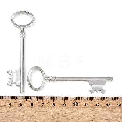 Tibetan Style Alloy Skeleton Key Large Pendants TIBEP-S105-P-RS-1