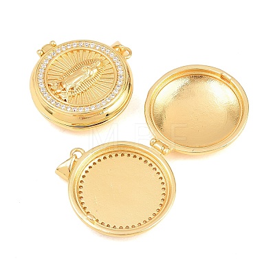 Religion Brass Locket Pendants KK-D232-19G-03-1