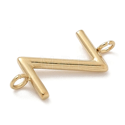 304 Stainless Steel Letter Connector Charms LS-STAS-M108-01G-26-1