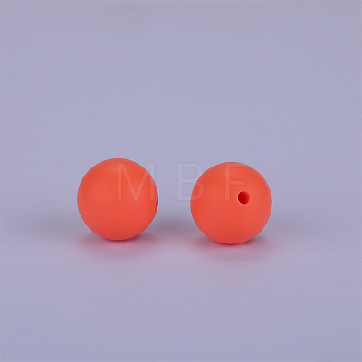 Round Silicone Focal Beads SI-JX0046A-135-1