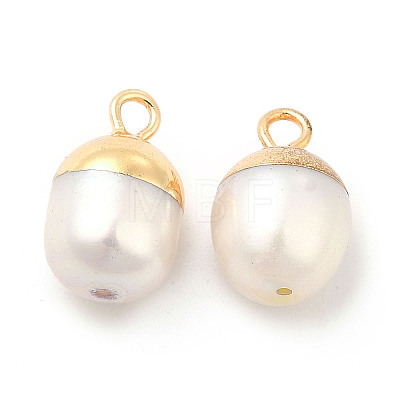 Natural Pearl Pendants PEAR-P004-45KCG-1