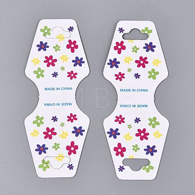 Fold Over Cardboard Paper Jewelry Display Cards for Necklace & Bracelet Storage CDIS-N004-01-1