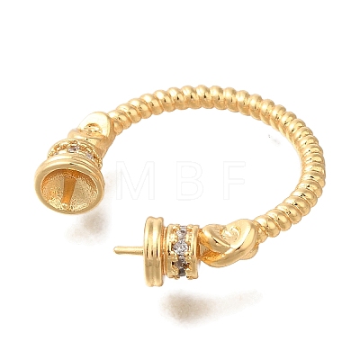 Brass Micro Pave Cubic Zirconia Peg Bails KK-K388-65G-1