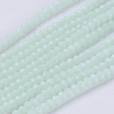 Opaque Solid Color Glass Bead Strands GLAA-F076-A11-1