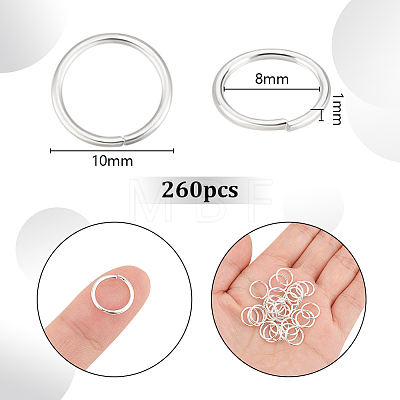 Brass Jump Rings KK-PH0006-10mm-S-1