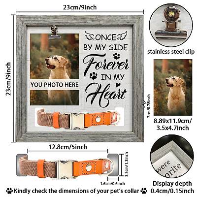 MDF Pet Photo Frames DIY-WH0525-001-1