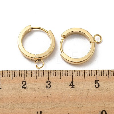 201 Stainless Steel Huggie Hoop Earrings Findings STAS-A167-01N-G-1