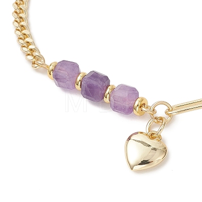 Brass Charm Bracelets BJEW-JB13363-1