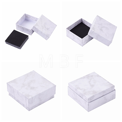 Square Kraft Cardboard Jewelry Boxes AJEW-CJ0001-19-1