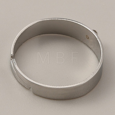 Adjustable 304 Stainless Steel Finger Ring Settings STAS-WH0033-11B-P-1