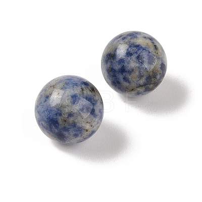 Natural Blue Spot Jasper No Hole Sphere Beads G-K353-04D-14-1