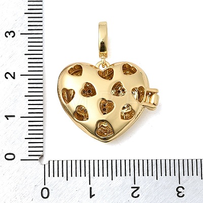 Brass Micro Pave Clear Cubic Zirconia Locket Pendants KK-H267-028A-01-1