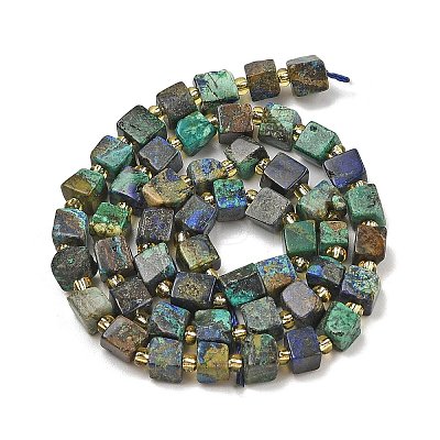 Natural Azurite Beads Strands G-G053-B20-02-1