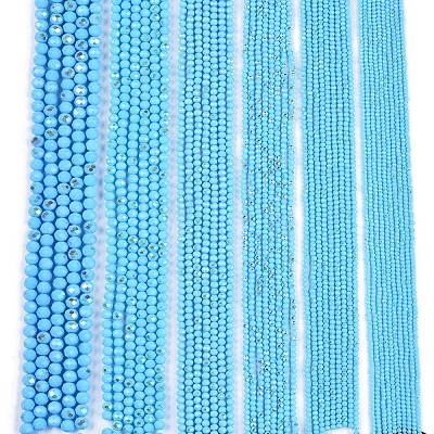 Electroplate Opaque Solid Color Glass Beads Strands EGLA-A044-P3mm-L08-1