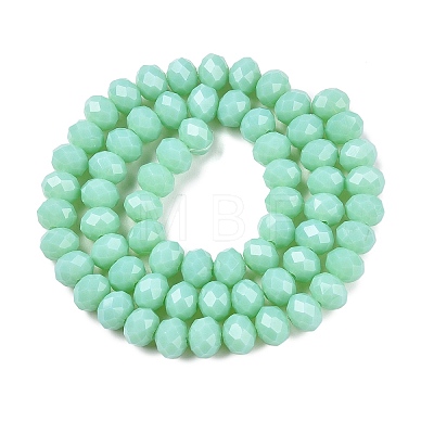 Opaque Solid Color Imitation Jade Glass Beads Strands EGLA-A044-P8mm-D14-1