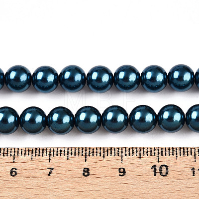 Glass Pearl Beads Strands HY-G002-01D-09-1