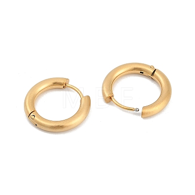 Ion Plating(IP) Frosted 304 Stainless Steel Huggie Hoop Earrings for Women EJEW-C096-32C-G-1