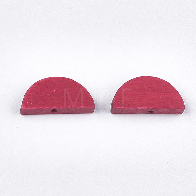 Painted Natural Wood Beads WOOD-T021-05A-02-1