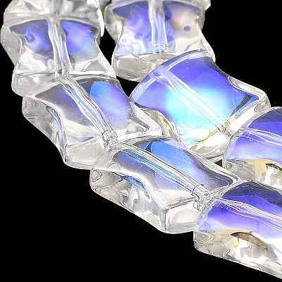 Transparent Electroplate Glass Beads Strands EGLA-H103-AB03-1