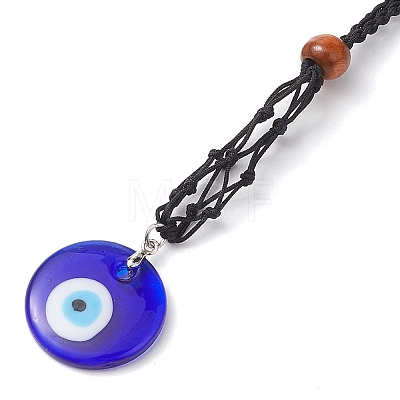 Handmade Evil Eye Lampwork Pendant Decoraton HJEW-JM02027-02-1