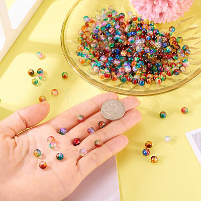 12 Colors Crackle Glass Beads CCG-TA0002-05B-1