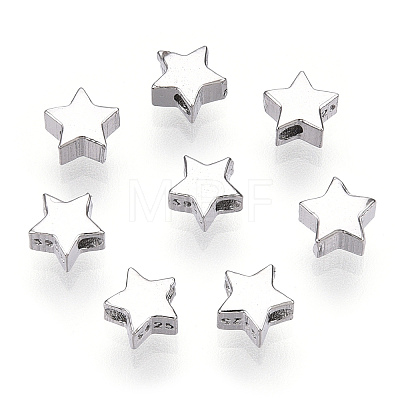 Rhodium Plated 925 Sterling Silver Beads LS-STER-T004-76P-1