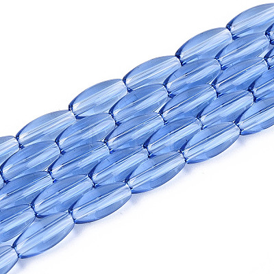 Transparent Glass Beads Strands GLAA-T028-15T-03-1