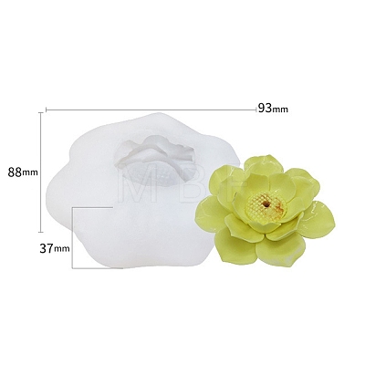 Food Grade Three Trust Flower DIY Candle Silicone Molds PW-WG38162-12-1