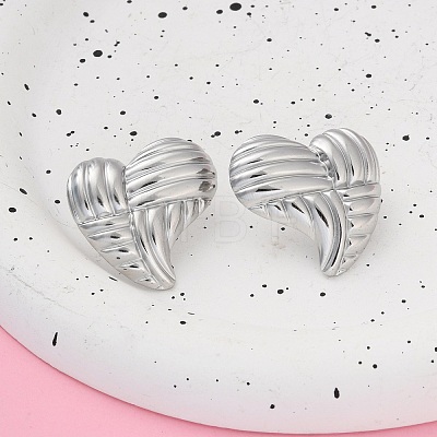 304 Stainless Steel Stud Earrings for Women EJEW-K306-03P-1