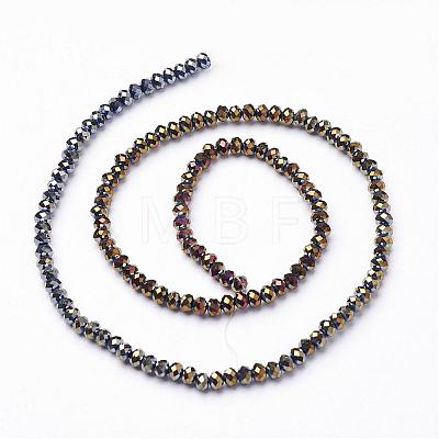 Electroplate Glass Beads Strands EGLA-D020-4x3mm-37-1
