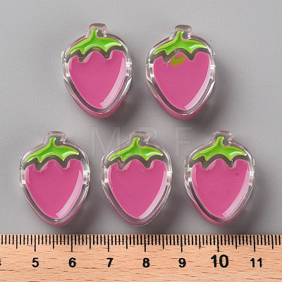 Transparent Enamel Acrylic Beads TACR-S155-003I-1