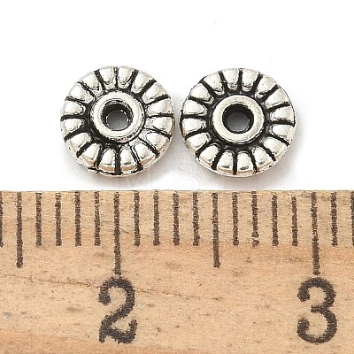 Tibetan Style Alloy Spacer Beads TIBE-P003-42AS-1