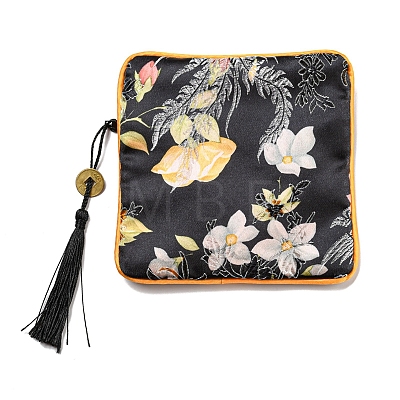 Chinese Style Floral Cloth Jewelry Storage Zipper Pouches AJEW-D063-01A-1