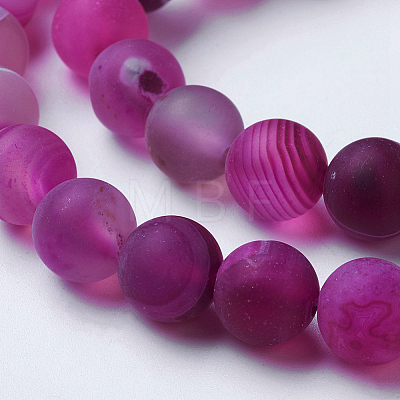 Natural Grade A Striped Agate/Banded Agate Beads Strands G-E478-01-6mm-1