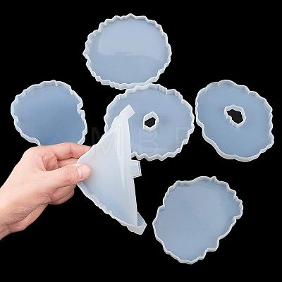 Olycraft DIY Cup Mat Resin Casting Silicone Molds Kits DIY-OC0002-72-1